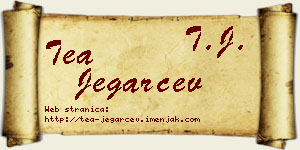 Tea Jegarčev vizit kartica